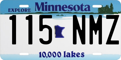 MN license plate 115NMZ