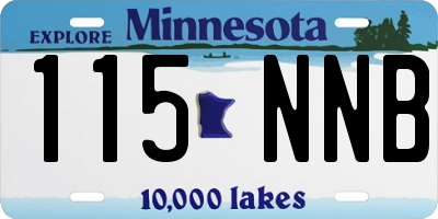 MN license plate 115NNB