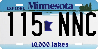 MN license plate 115NNC