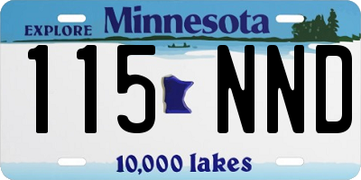 MN license plate 115NND