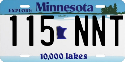 MN license plate 115NNT