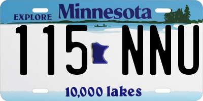 MN license plate 115NNU