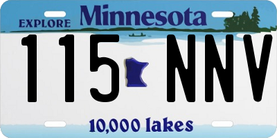 MN license plate 115NNV