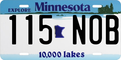 MN license plate 115NOB