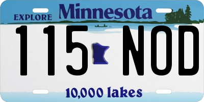 MN license plate 115NOD