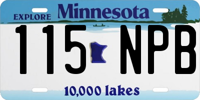 MN license plate 115NPB