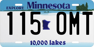 MN license plate 115OMT