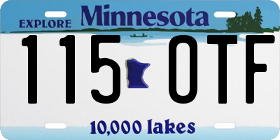 MN license plate 115OTF