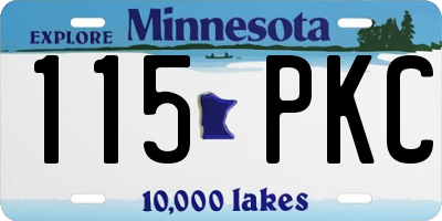 MN license plate 115PKC