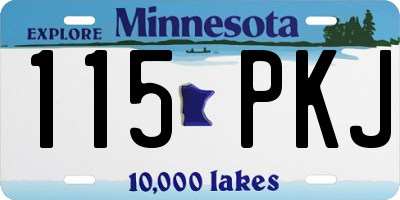 MN license plate 115PKJ