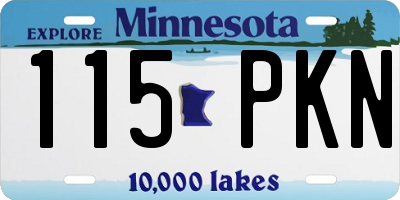 MN license plate 115PKN
