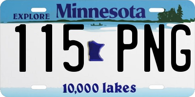 MN license plate 115PNG