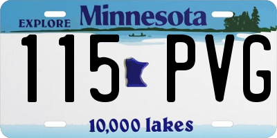 MN license plate 115PVG