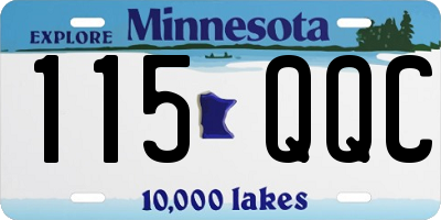 MN license plate 115QQC