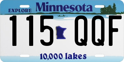 MN license plate 115QQF