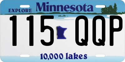 MN license plate 115QQP