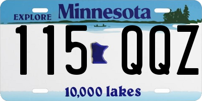 MN license plate 115QQZ