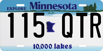 MN license plate 115QTR