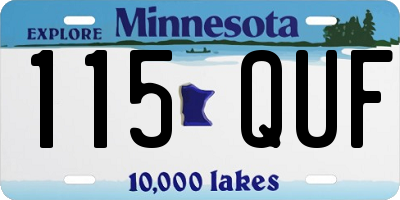 MN license plate 115QUF