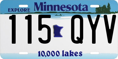 MN license plate 115QYV