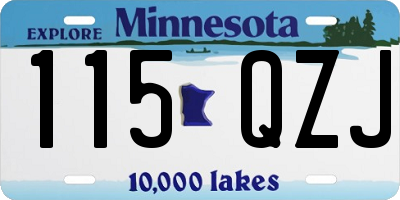 MN license plate 115QZJ