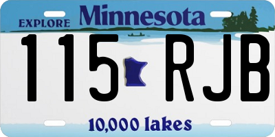 MN license plate 115RJB