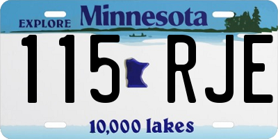 MN license plate 115RJE