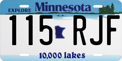 MN license plate 115RJF