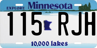 MN license plate 115RJH