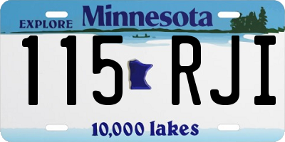 MN license plate 115RJI
