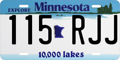 MN license plate 115RJJ