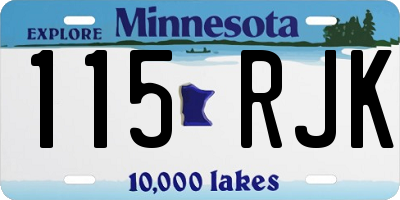 MN license plate 115RJK