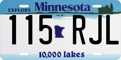 MN license plate 115RJL