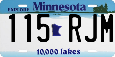 MN license plate 115RJM