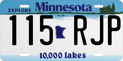 MN license plate 115RJP