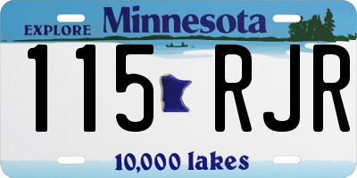 MN license plate 115RJR