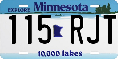 MN license plate 115RJT