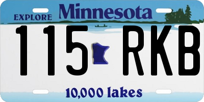 MN license plate 115RKB