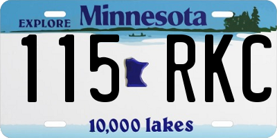 MN license plate 115RKC