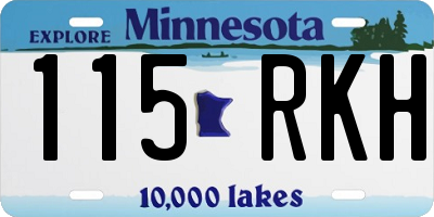 MN license plate 115RKH
