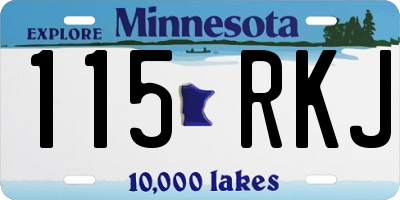 MN license plate 115RKJ