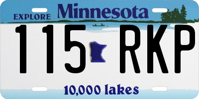 MN license plate 115RKP