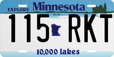 MN license plate 115RKT