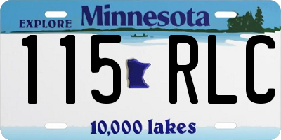 MN license plate 115RLC