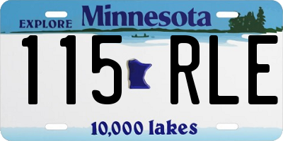 MN license plate 115RLE