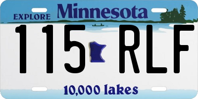 MN license plate 115RLF
