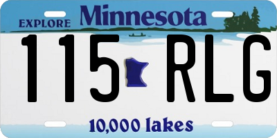 MN license plate 115RLG