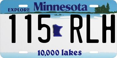 MN license plate 115RLH