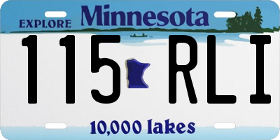 MN license plate 115RLI