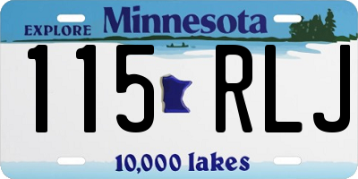 MN license plate 115RLJ